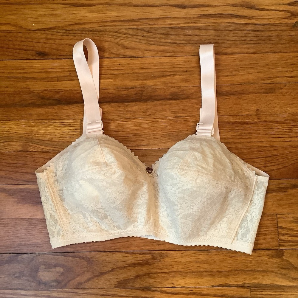 Vintage Ardyss Nude Lace Bra Adjustable Bra Sz 32H